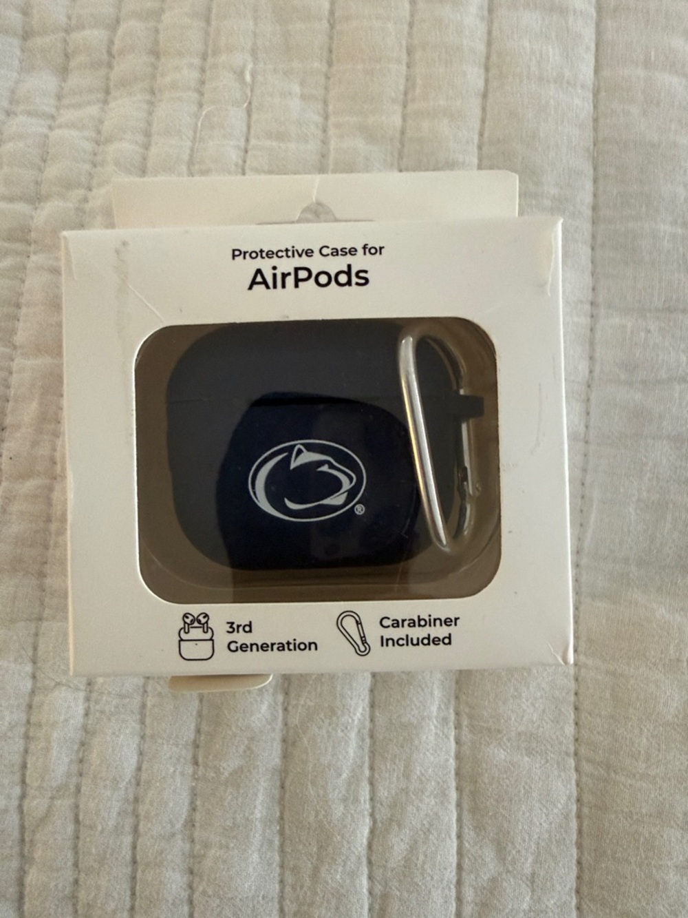 AirPods Protective Case with Penn State Logo - Navy Blue